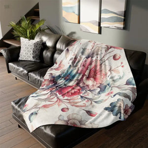 Watercolor Flowers Soft Polyester Blanket - Intricately Designed - Dipaliz - Blankets