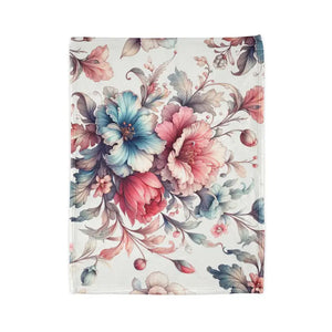 Watercolor Flowers Soft Polyester Blanket - Intricately Designed - Dipaliz - Blankets