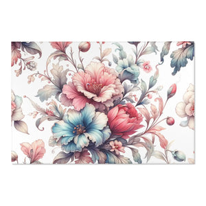 Watercolor Flowers Area Rugs – Chenille - Dipaliz