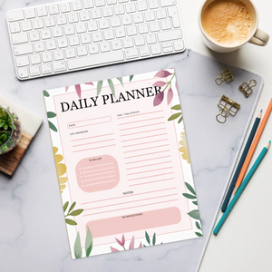 Artistic Flowers Daily Planner - Watercolor Flair - Dipaliz - Notepads