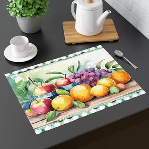 Bright Watercolor Fruits Placemats - Colorful Dining Decor - Dipaliz - 18’’ × 14’’