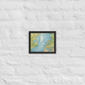 Watercolor Map Framed Poster Arctic Design Matte Finish Dipaliz - Black / 8″×10″ - Posters