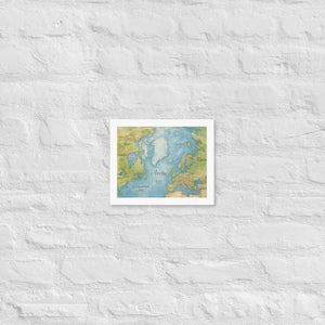 Watercolor Map Framed Poster Arctic Design Matte Finish Dipaliz - White / 8″×10″ - Posters