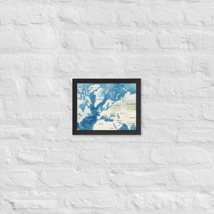 Watercolor Map Framed Poster Arctic Design Matte Finish Dipaliz - Black / 8″×10″ - Posters