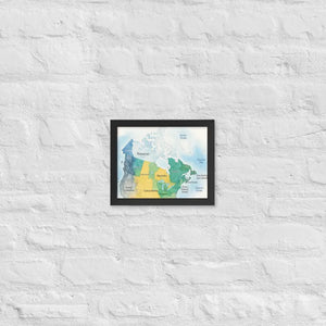 Watercolor Map Framed Poster Canada Design Matte Finish Dipaliz - Black / 8″×10″ - Visual Artwork