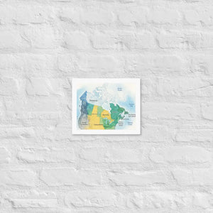 Watercolor Map Framed Poster Canada Design Matte Finish Dipaliz - White / 8″×10″ - Visual Artwork