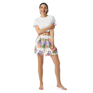 Watercolor Splash Unisex Athletic Shorts | Upf50+ Recycled Long - Xs