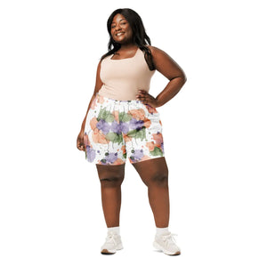 Watercolor Splash Unisex Athletic Shorts | Upf50+ Recycled Long - Xs