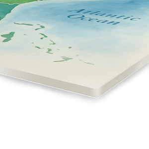Watercolor Usa Map – Acrylic French Cleat - Dipaliz - Posters Prints & Visual Artwork