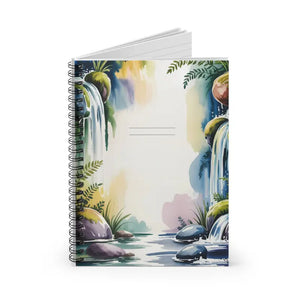 Waterfall Landscape Spiral Notebook - Ruled Journal for Writers - Dipaliz - one Size - Paper Products