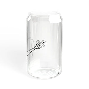 Wildflower Sipper Glass - Gasket-push Bamboo Lid - Dipaliz - Tumblers