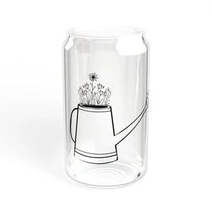 Wildflower Sipper Glass - Gasket-push Bamboo Lid - Dipaliz - Tumblers