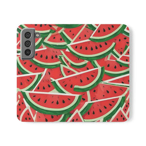 Samsung Galaxy Flip Cases Abstract Pattern Watermelon - Dipaliz - S22 - Mobile Phone