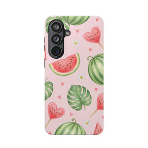 Watermelon Hearts Magnetic Phone Case, Impact-resistant Cute Summer Design - Mobile Cases