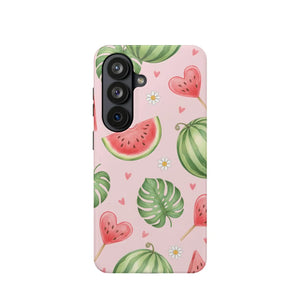 Watermelon Hearts Magnetic Phone Case, Impact-resistant Cute Summer Design - Mobile Cases