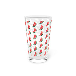 Playful Watermelon Wedge Pint Glass - Summer 16oz - Dipaliz - Beer Glasses
