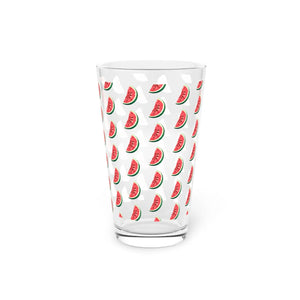 Playful Watermelon Wedge Pint Glass - Summer 16oz - Dipaliz - Beer Glasses