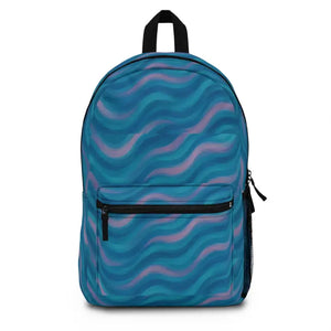 Bags - Wave Inspired Backpack - Vibrant Swirl Deep Navy - Dipaliz one Size