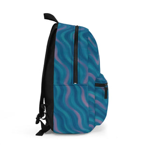 Vibrant Swirl Backpack - Deep Navy Wave Inspired - Dipaliz - Backpacks