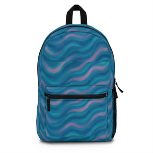 Vibrant Swirl Backpack - Deep Navy Wave Inspired - Dipaliz - Backpacks