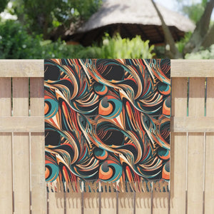 Wavy Abstract Beach Cloth – Large Polyester - Dipaliz - Towels