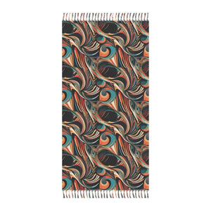 Wavy Abstract Pattern Beach Towel Cloth Boho Style - Dipaliz - 38’’ × 81’’ / Polyester - Towels
