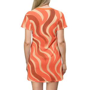 Trendy Lounge Dress - Wavy Pattern Beach Day Outfits - Dipaliz - Dresses