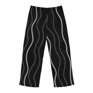 Pajama Pants Wavy Vertical Stripes Loungewear - Dipaliz - Pajamas