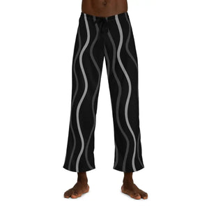 Pajama Pants Wavy Vertical Stripes Loungewear - Dipaliz - Pajamas
