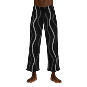 Pajama Pants Wavy Vertical Stripes Loungewear - Dipaliz - Pajamas