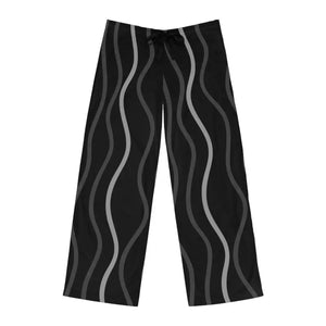 Pajama Pants Wavy Vertical Stripes Loungewear - Dipaliz - Xl / White Stitching - Pajamas