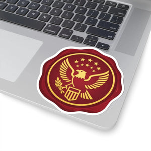Wax Seal Eagle Kiss-cut Sticker - Vintage Patriotic Emblem Laptop Decal - Decorative Stickers