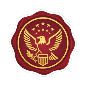 Wax Seal Eagle Kiss-cut Sticker - Vintage Patriotic Emblem Laptop Decal - Decorative Stickers