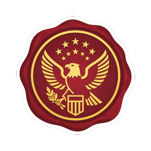Wax Seal Eagle Kiss-cut Sticker - Vintage Patriotic Emblem Laptop Decal - Decorative Stickers