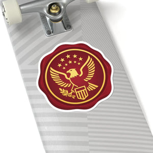 Wax Seal Eagle Kiss-cut Sticker - Vintage Patriotic Emblem Laptop Decal - Decorative Stickers