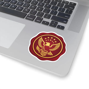 Wax Seal Eagle Kiss-cut Sticker - Vintage Patriotic Emblem Laptop Decal - Decorative Stickers