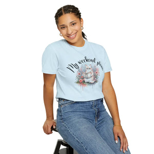 Cute Cat Flowers Graphic Tee - Lazy Day Cotton - Dipaliz - T-shirts