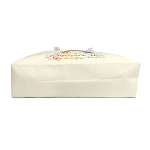 Spacious Rainbow Travel Tote - Cotton Rope Weekender - Dipaliz - Luggage & Bags