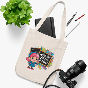 Abstract Eco Canvas Tote - Organic Cotton School Bag - Dipaliz - Bags