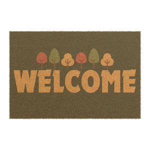 Seasonal Entryway Rug Vibrant Autumn Coconut Coir Fibers - Dipaliz - 24’’ x 16’’ - Door Mats