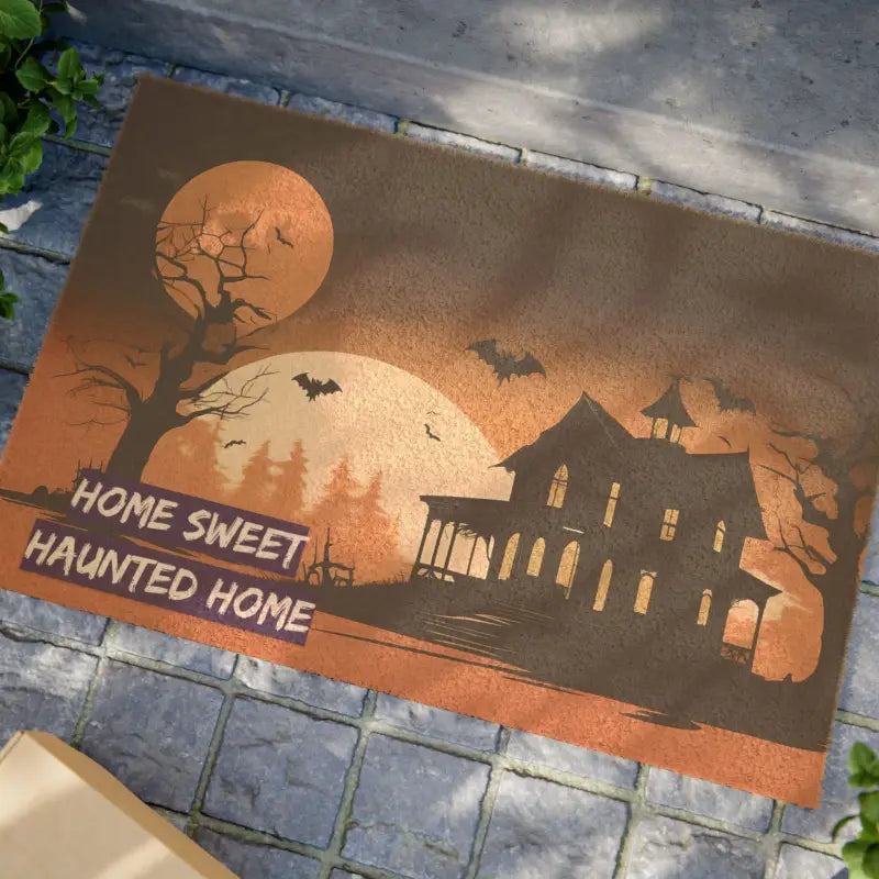 Welcome to our Sweet Haunted Home: Spooky Coir Doormat - 24’’ x 16’’ Home Decor