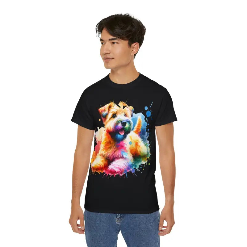 Wheaten Terrier Unisex Ultra Cotton Tee: Paw-some Style! - Black / s T-shirt