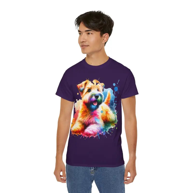 Wheaten Terrier Unisex Ultra Cotton Tee: Paw-some Style! - Purple / s T-shirt