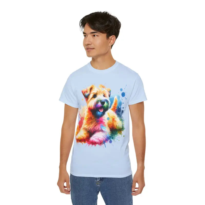 Wheaten Terrier Unisex Ultra Cotton Tee: Paw-some Style! - Light Blue / s T-shirt