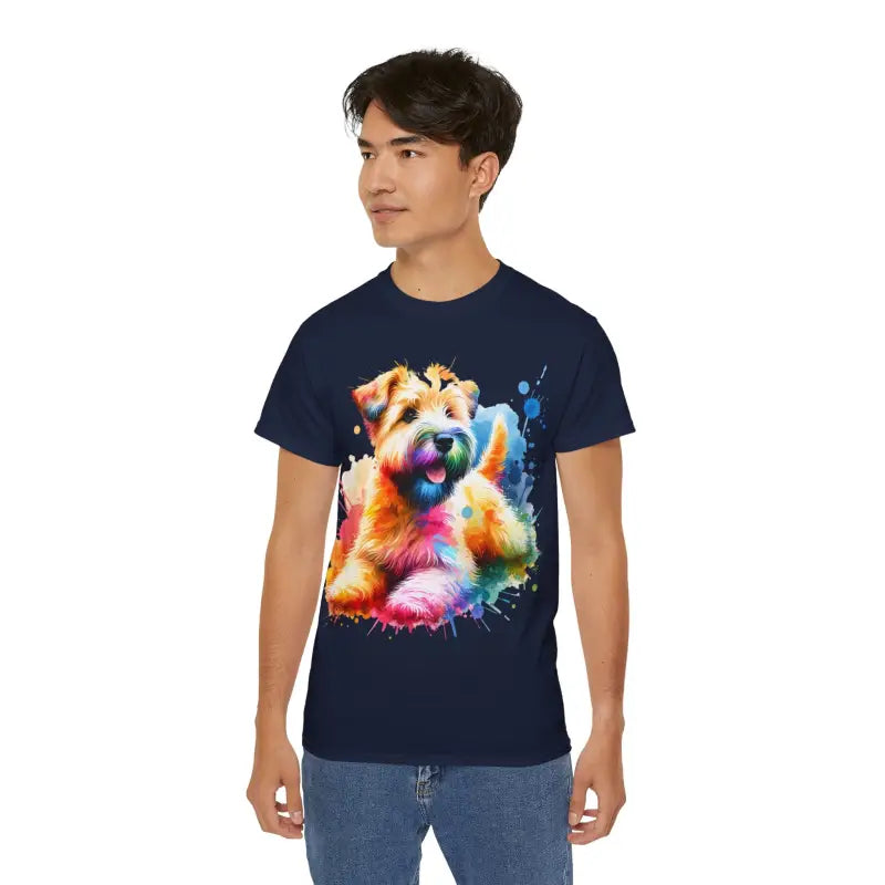 Wheaten Terrier Unisex Ultra Cotton Tee: Paw-some Style! - Navy / s T-shirt