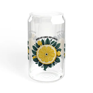 Clear Tempered Glass Tumbler with Bamboo Lid 16oz - Dipaliz - Without Lid or Straw / Tumblers