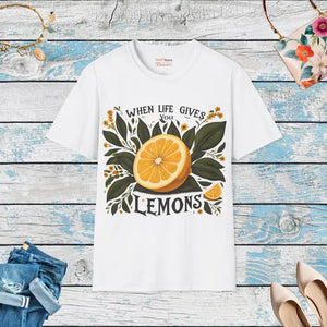 Lemons Unisex Softstyle Tee - Inspirational Comfort - Dipaliz - White / s - T-shirts