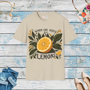 Lemons Unisex Softstyle Tee - Inspirational Comfort - Dipaliz - Sand / s - T-shirts