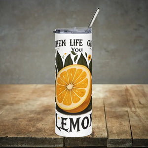 Life Skinny Tumbler - Sleek Tapered 20oz Stainless Steel - Dipaliz - White / Tumblers