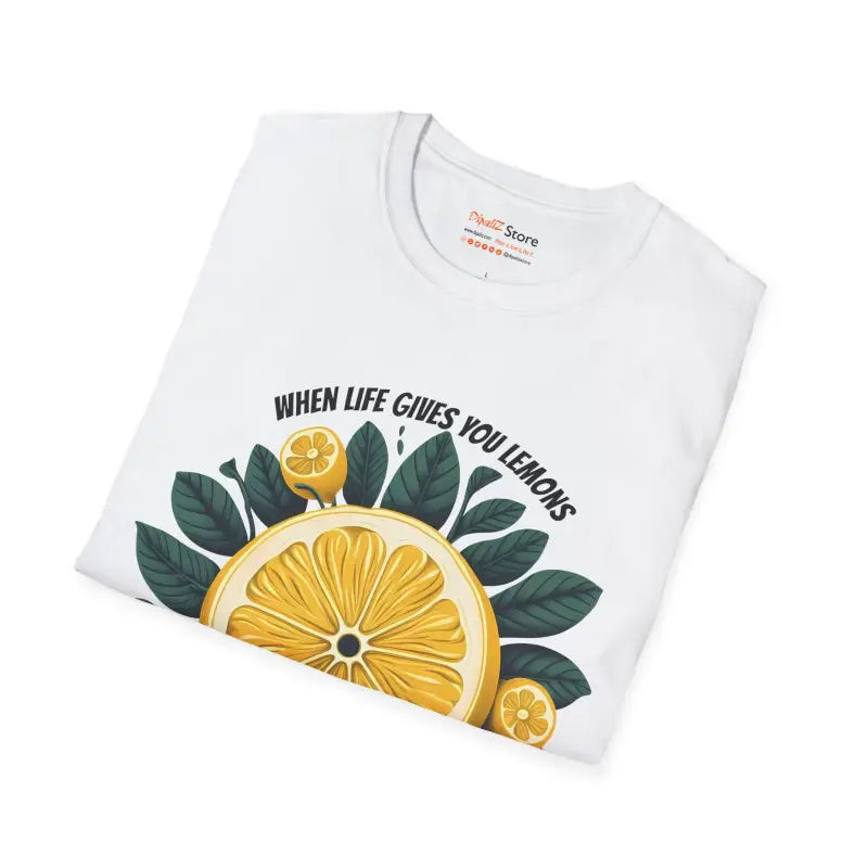 Unisex Softstyle T-shirt with Sliced Lemon Style - T-shirt